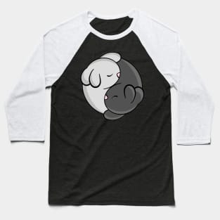 Yin Yang Bunny Zen Baseball T-Shirt